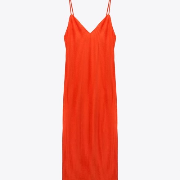 Zara - PLEATED MIDI DRESS - Picture 5 of 7